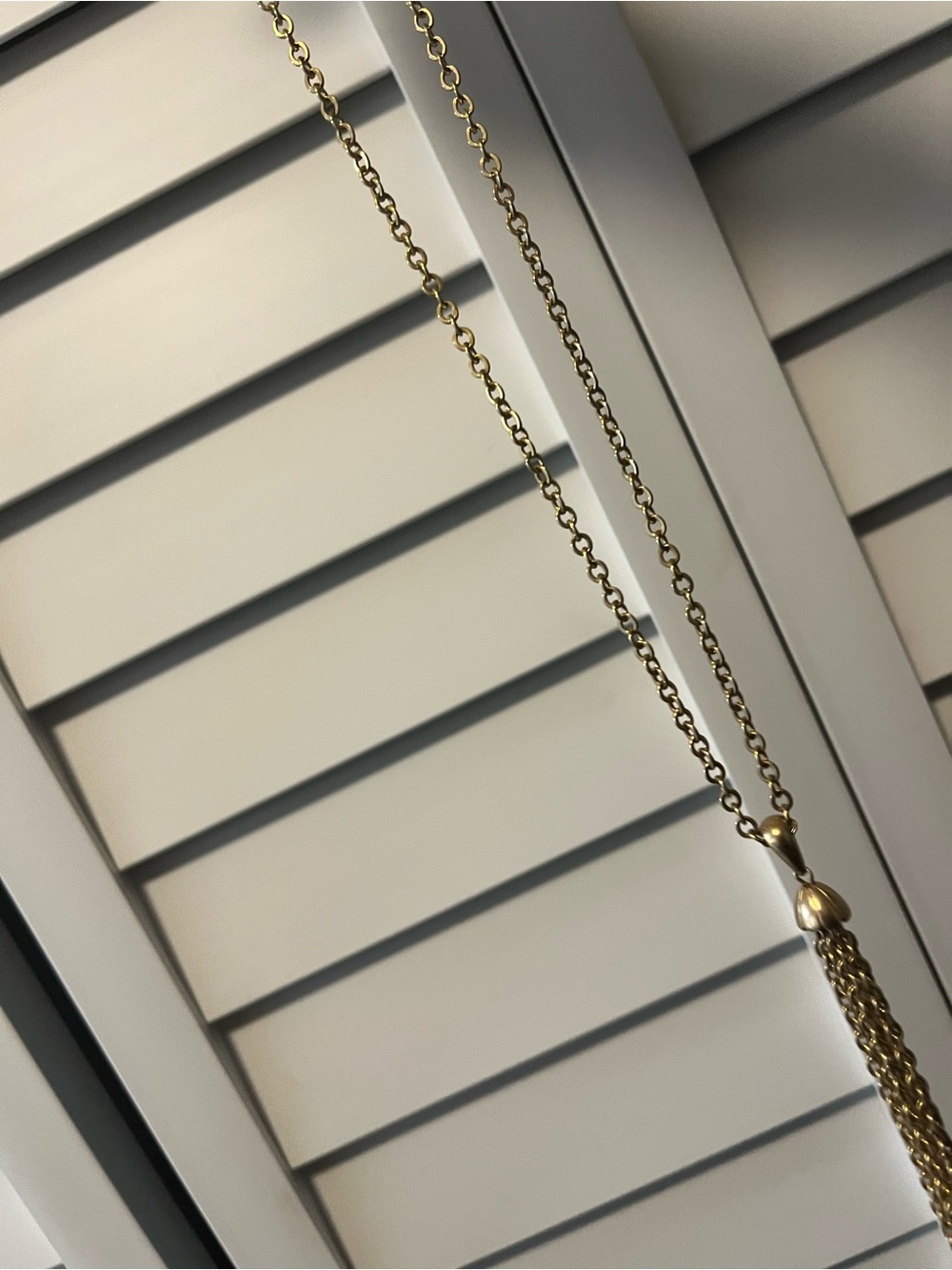 2Pc Gold Tassel Pendant Necklaces - Elegant Women’s Accessory